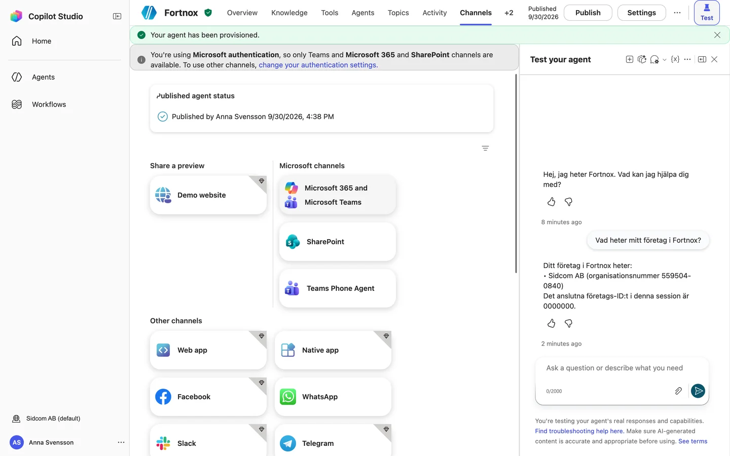 Klicka på Microsoft 365 and Microsoft Teams