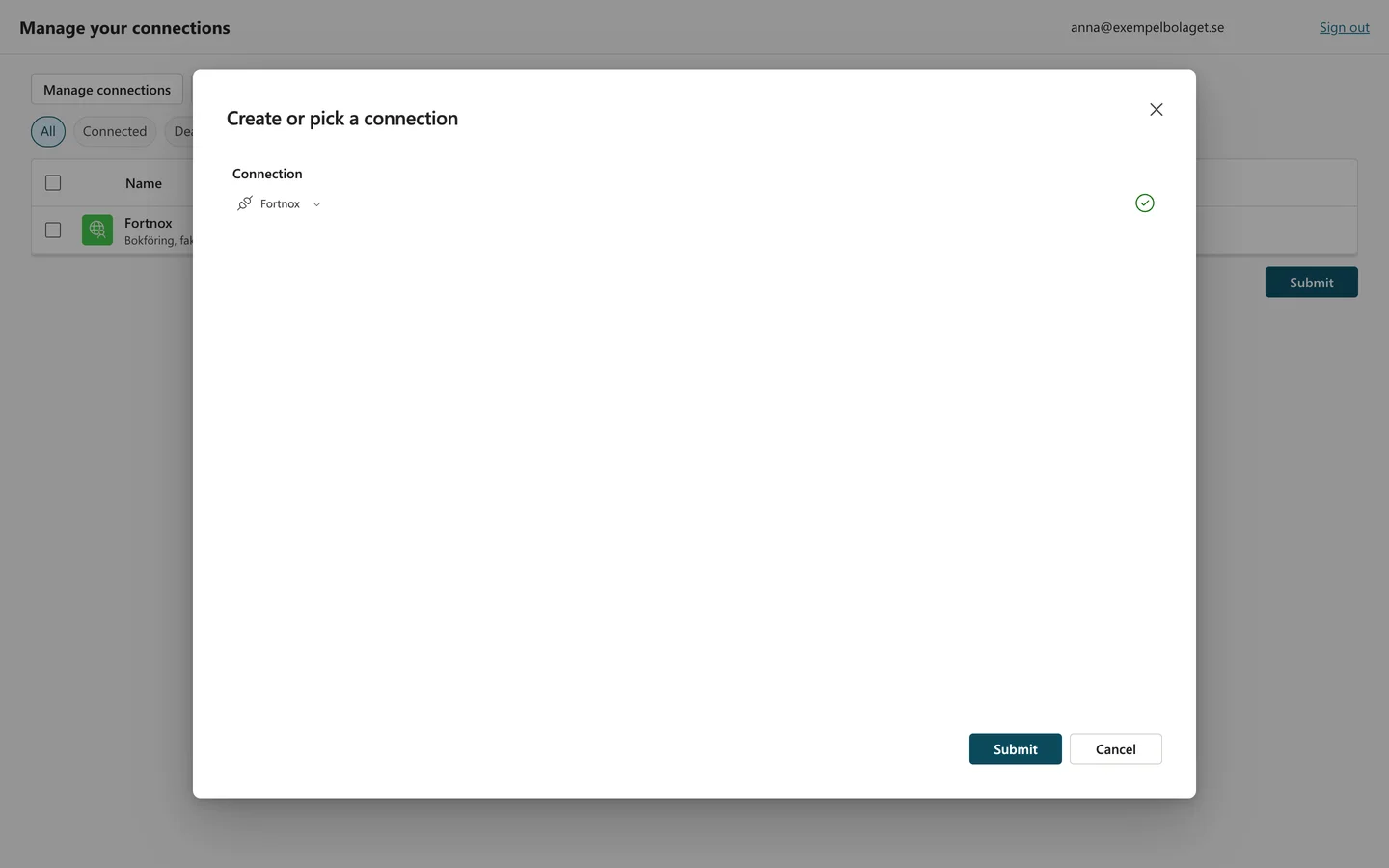 Klicka på Submit